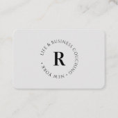 Monogramm, minimale graue Visitenkarte (Vorderseite)