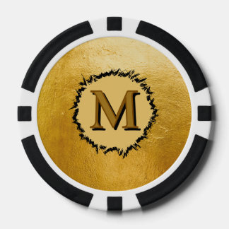 Monogramm minimalist einfach kundenspezifisch schw pokerchips