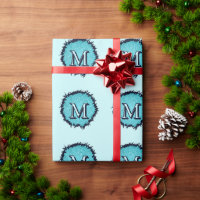 Monogramm minimalist einfaches chic blau abstrakt