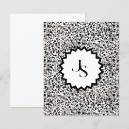 Monogramm-Minimalist grau schwarz beige Textur.