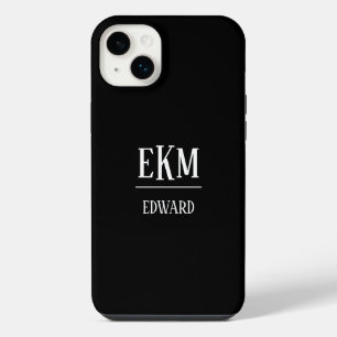 Monogramm-Minimalist in Schwarz und Weiß iPhone 14 Plus Hülle