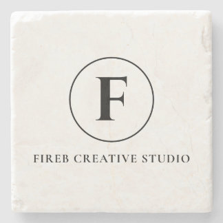 Monogramm-Minimalist-Initial Name Marmordesign Steinuntersetzer