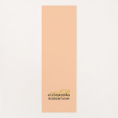 Monogramm-Minimalist-Pfirsich-Gold-Initialen-Schwa Yogamatte (Vorderseite)