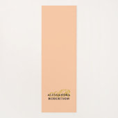 Monogramm-Minimalist-Pfirsich-Gold-Initialen-Schwa Yogamatte (Rückseite)