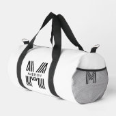 Monogramm Minimalist Retro Duffle Bag (Rechte Ecke)