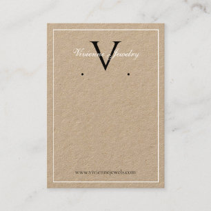 Monogramm-Minimalist-Schmuck-Ohrhänger-Displaykart Visitenkarte