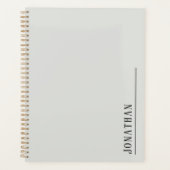 Monogramm minimalistisch hellgrau planer (Vorderseite)