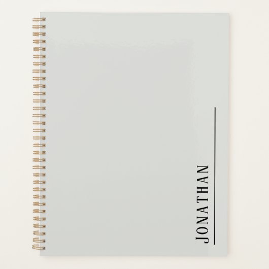 Monogramm minimalistisch hellgrau planer (Vorderseite)