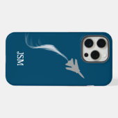 Monogramm Minimalistisch,modern,Pilot,Aviator,Flug iPhone Hülle (Rückseite (Horizontal))