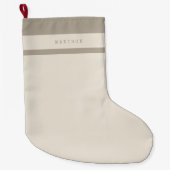 Monogramm Minimalistisch Moderner Individuelle Nam Großer Weihnachtsstrumpf (Vorderseite)