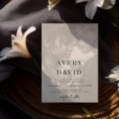 Monogramm Minimalistisch Modernes Hochzeitsstift Einladung