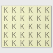 Monogramm Minimalistisch Name Anfänglich modern hi Geschenkpapier (Flach)