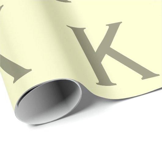 Monogramm Minimalistisch Name Anfänglich modern hi Geschenkpapier (Rolleneckpunkt)