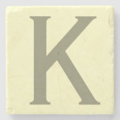 Monogramm Minimalistisch Name Anfänglich modern hi Steinuntersetzer (Vorderseite)