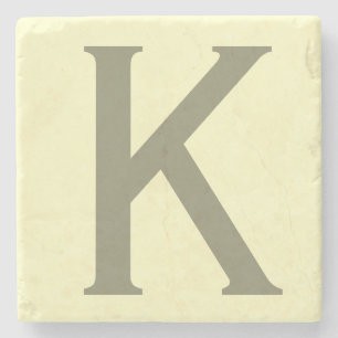 Monogramm Minimalistisch Name Anfänglich modern hi Steinuntersetzer