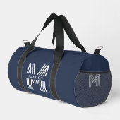 Monogramm Minimalistisch Retro Duffle Bag (Rechte Ecke)