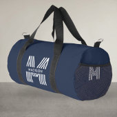 Monogramm Minimalistisch Retro Duffle Bag