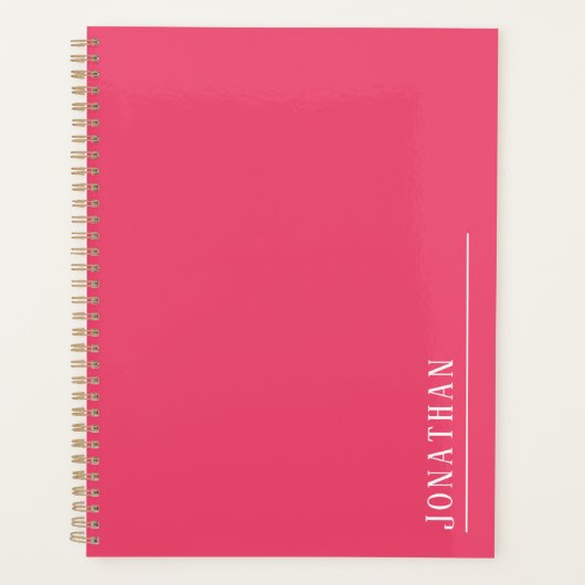 Monogramm minimalistisch rosa planer (Vorderseite)