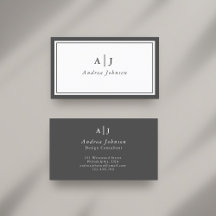Monogramm Minimalistisch Schwarzweiß-Weiß