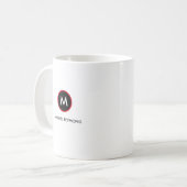 monogramm minimalistisch weiß kaffeetasse (Vorderseite Links)