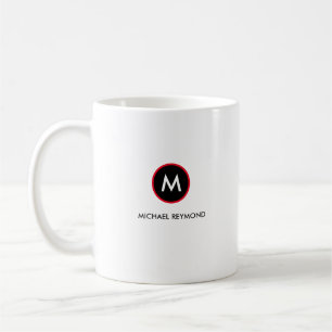 monogramm minimalistisch weiß kaffeetasse