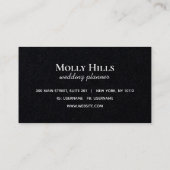 Monogramm Minimalistische moderne Schwarzweißiniti Visitenkarte (Rückseite)