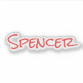 Monogramm minimalistischer benutzerdefinierter Nam Aufkleber (Vorderseite)