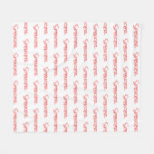 Monogramm minimalistischer benutzerdefinierter Nam Fleecedecke (Vorderseite (Horizontal))