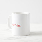 Monogramm minimalistischer benutzerdefinierter Nam Kaffeetasse (Vorderseite Links)