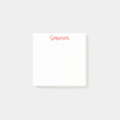 Monogramm minimalistischer benutzerdefinierter Nam Post-it Klebezettel (Vorderseite)