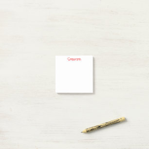 Monogramm minimalistischer benutzerdefinierter Nam Post-it Klebezettel