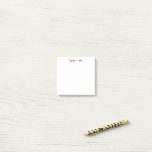 Monogramm minimalistischer benutzerdefinierter Nam Post-it Klebezettel (Auf Schreibtisch)