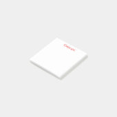Monogramm minimalistischer benutzerdefinierter Nam Post-it Klebezettel (angewinkelt)