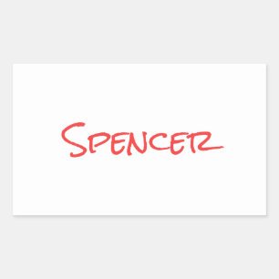 Monogramm minimalistischer benutzerdefinierter Nam Rechteckiger Aufkleber