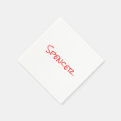 Monogramm minimalistischer benutzerdefinierter Nam Serviette (Ecke)