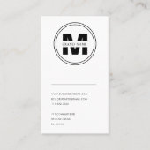 Monogramm-Minimalistischer Qr-Code für Markennamen Visitenkarte (Vorderseite)