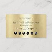 Monogramm, minimalistisches Gold, schwarz Treuekarte (Rückseite)