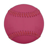 Monogramm minimalistisches Kirschrosarot Baseball (Rückseite)