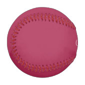 Monogramm minimalistisches Kirschrosarot Baseball (Vorderseite Links)