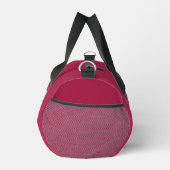 Monogramm minimalistisches Kirschrosarot Duffle Bag (Rechts)