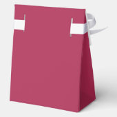 Monogramm minimalistisches Kirschrosarot Geschenkschachtel (Rückseite)