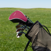 Monogramm minimalistisches Kirschrosarot Golf Headcover (In SItu)
