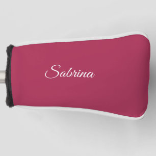 Monogramm minimalistisches Kirschrosarot Golf Headcover