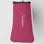 Monogramm minimalistisches Kirschrosarot Golf Headcover (Rotieren 90)