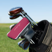 Monogramm minimalistisches Kirschrosarot Golf Headcover (In Situ)