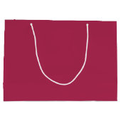 Monogramm minimalistisches Kirschrosarot Große Geschenktüte (Rückseite)