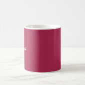 Monogramm minimalistisches Kirschrosarot Kaffeetasse (Mittel)