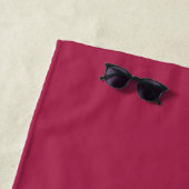 Monogramm minimalistisches Kirschrosarot Strandtuch (Beispiel)
