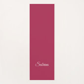 Monogramm minimalistisches Kirschrosarot Yogamatte (Vorderseite)