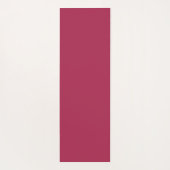 Monogramm minimalistisches Kirschrosarot Yogamatte (Rückseite)